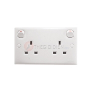 E25R_WE - Bộ ổ cắm đôi 3 chấu 13A có công tắc, kiểu Anh