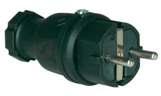 F0512-S-Phích cắm nhựa 2P+E - 16A - 250V - IP44 (Schuko dạng lỗ, chịu va đập)
