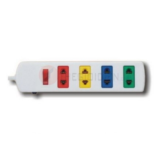 4SOF3W-Ổ cắm kéo dài 4 ổ cắm, 4 công tắc, dây 3m, màu trắng