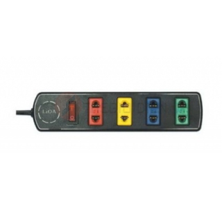 4S3-Ổ cắm kéo dài 1 công tắc tổng, 4 ổ cắm, dây 3m, màu đen