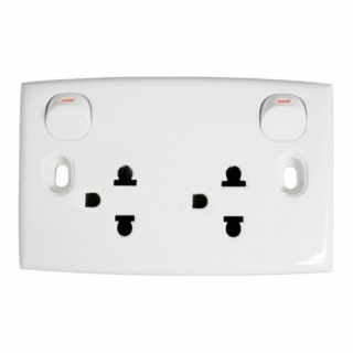 E25UES_G19 - Bộ ổ cắm đôi 3 chấu 16A E25UES_G19 - Bộ ổ cắm đôi 3 chấu 16A