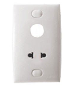 E426UX_G19 - Bộ ổ cắm đơn 2 chấu và 1 lỗ trống E426UX_G19 - Bộ ổ cắm đơn 2 chấu và 1 lỗ trống