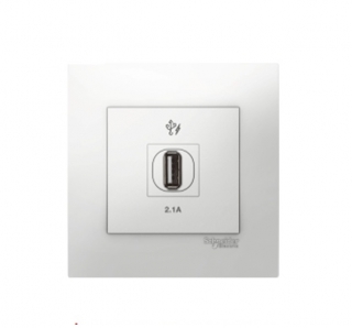 KB31USB_WE - Bộ ổ cắm sạc USB đơn 2.1 A KB31USB_WE - Bộ ổ cắm sạc USB đơn 2.1 A