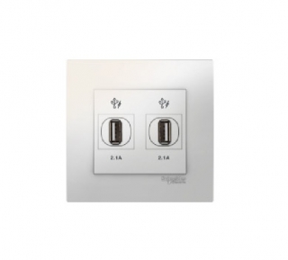 KB32USB_WE - Bộ ổ cắm sạc USB đôi 2.1A KB32USB_WE - Bộ ổ cắm sạc USB đôi 2.1A